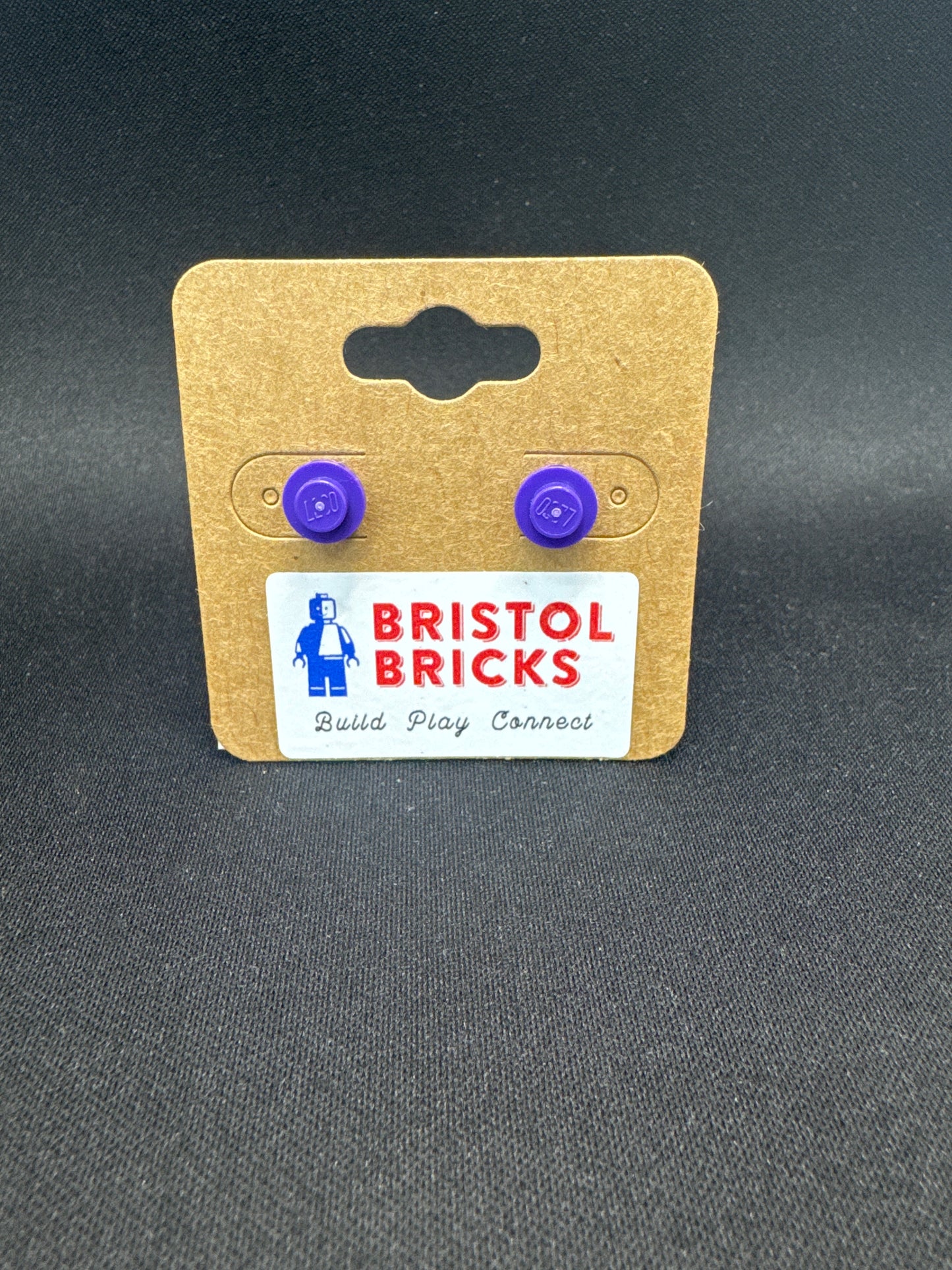 A039 - Stud Earrings, Purple