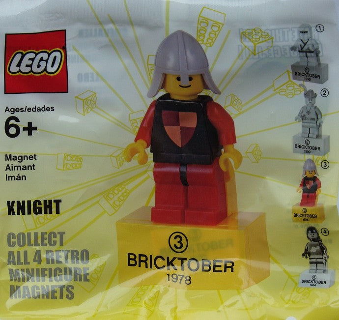 2856225 - Knight - 3 of 4 Bricktober Retro Magnets (Retired)