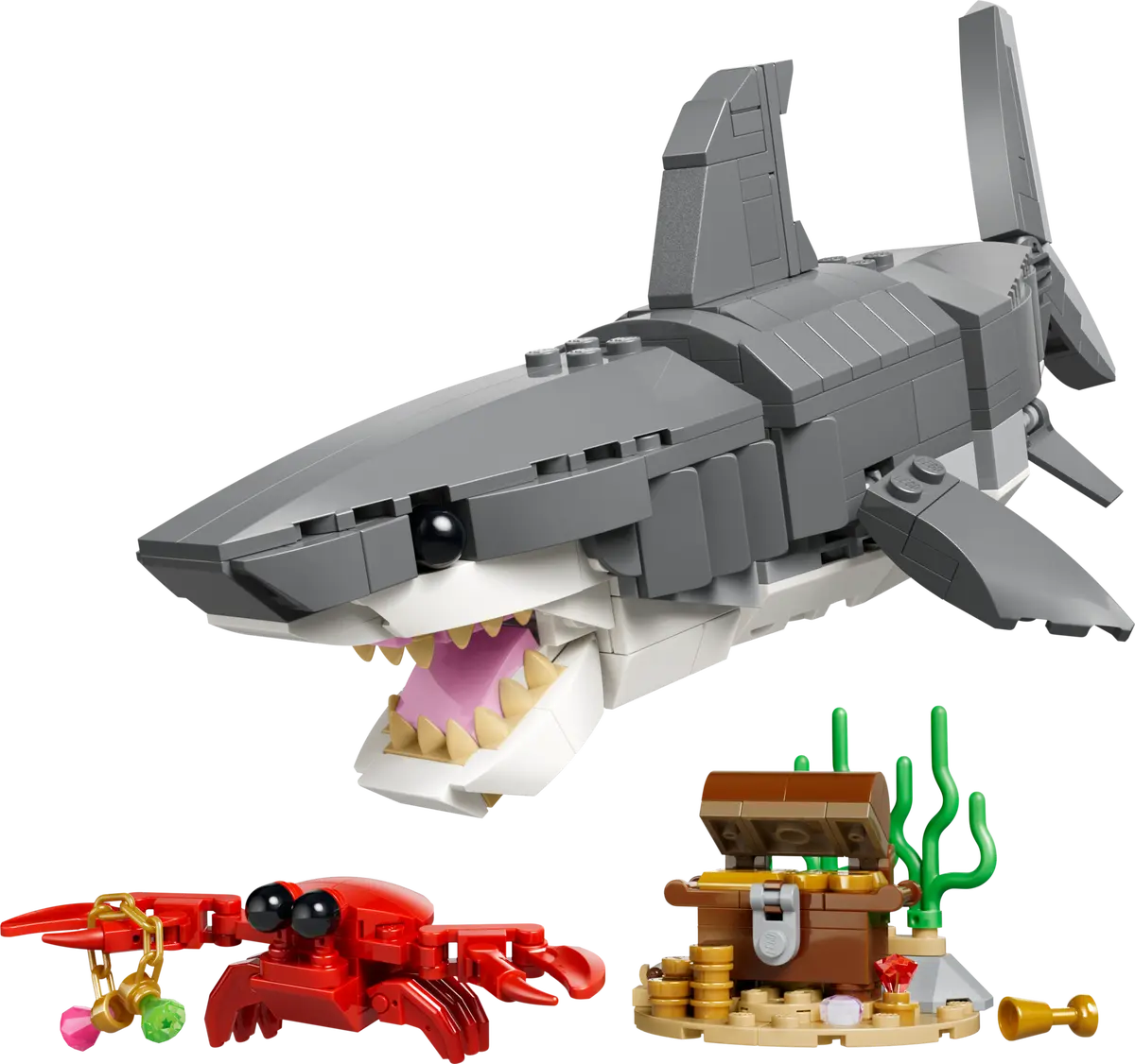 U31381 - Fierce Shark with a Treasure Chest (Pre-Built)