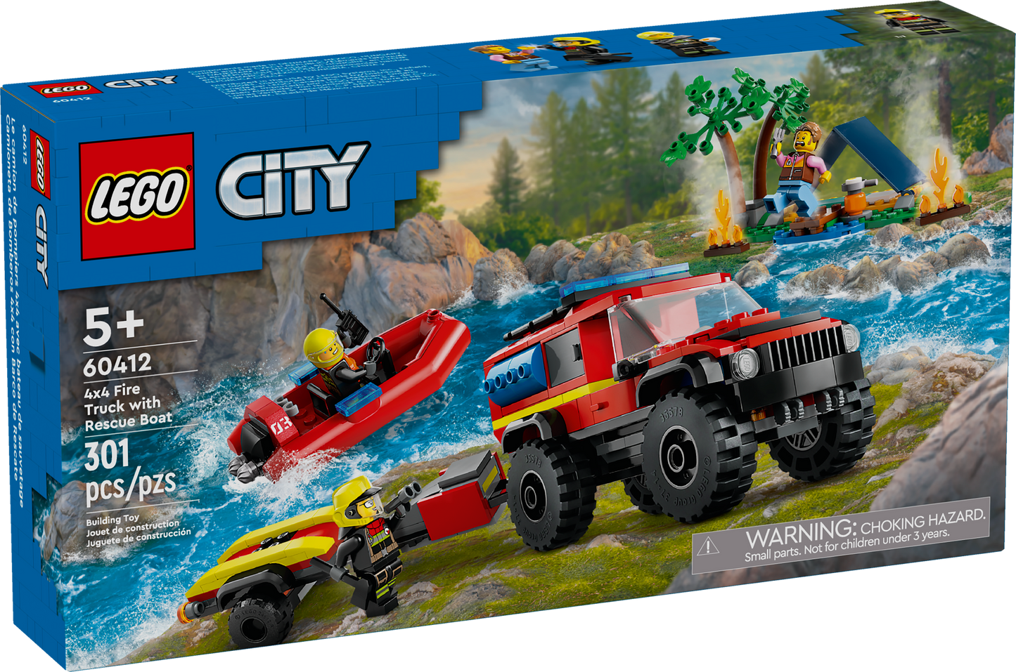 60412 - 4x4 Fire Truck with Rescue Boat