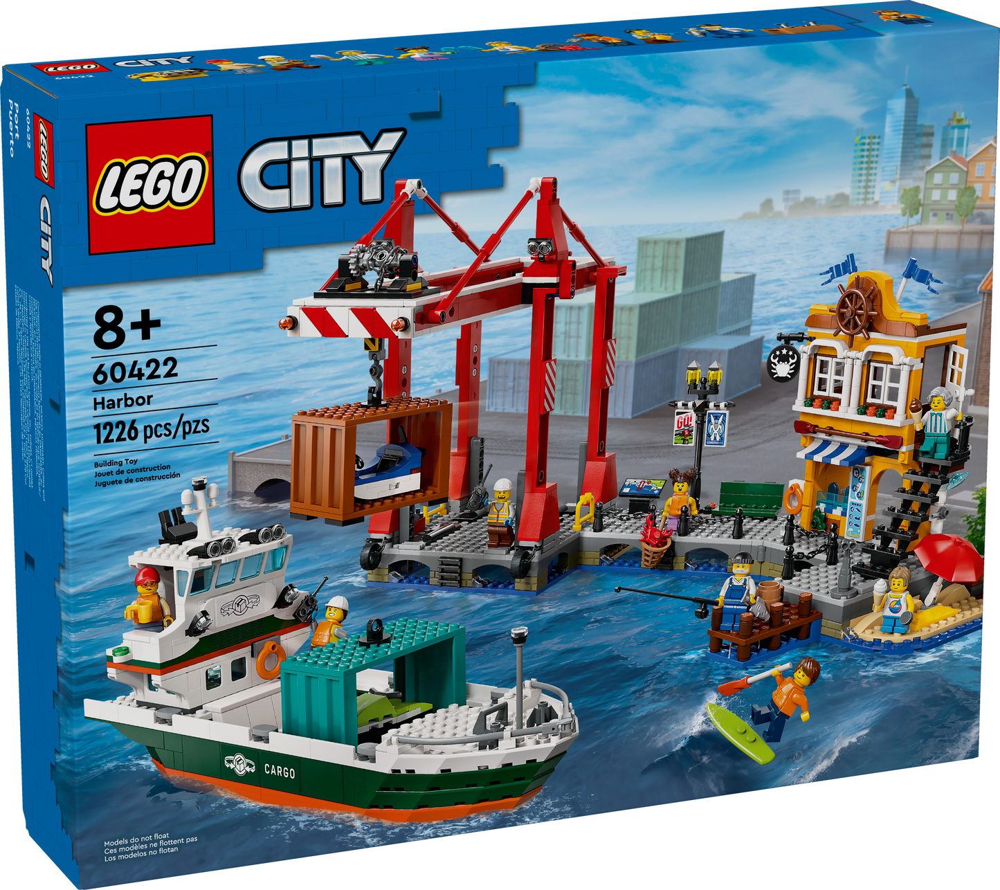 60422 - Seaside Harbor with Cargo Ship - ND