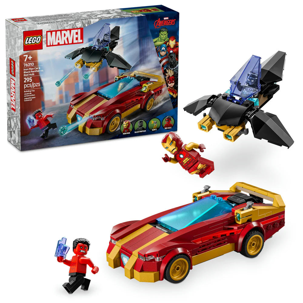 76310 - Iron Man Car & Black Panther vs. Red Hulk