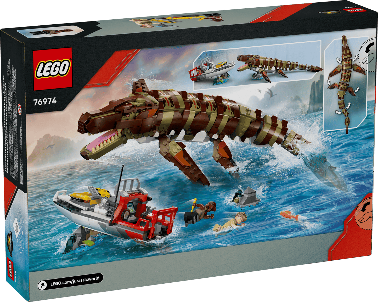 76974 - Brick-Built Mosasaurus Boat Mission