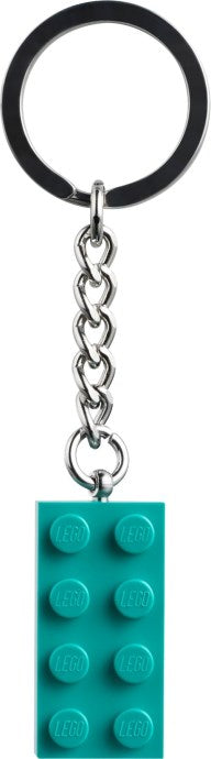 854303 - Aqua 2x4 Stud Key Chain