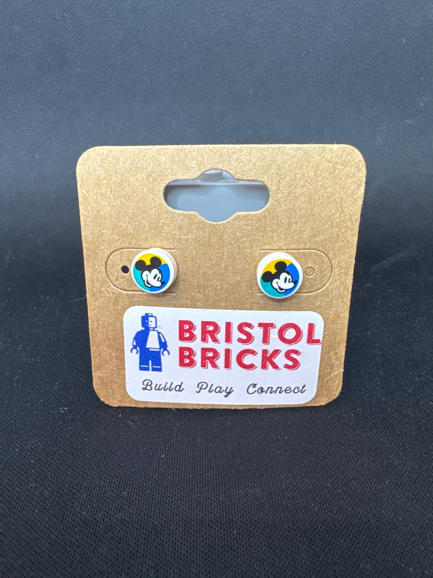 A233 - Mickey Head Colorful Round Earrings