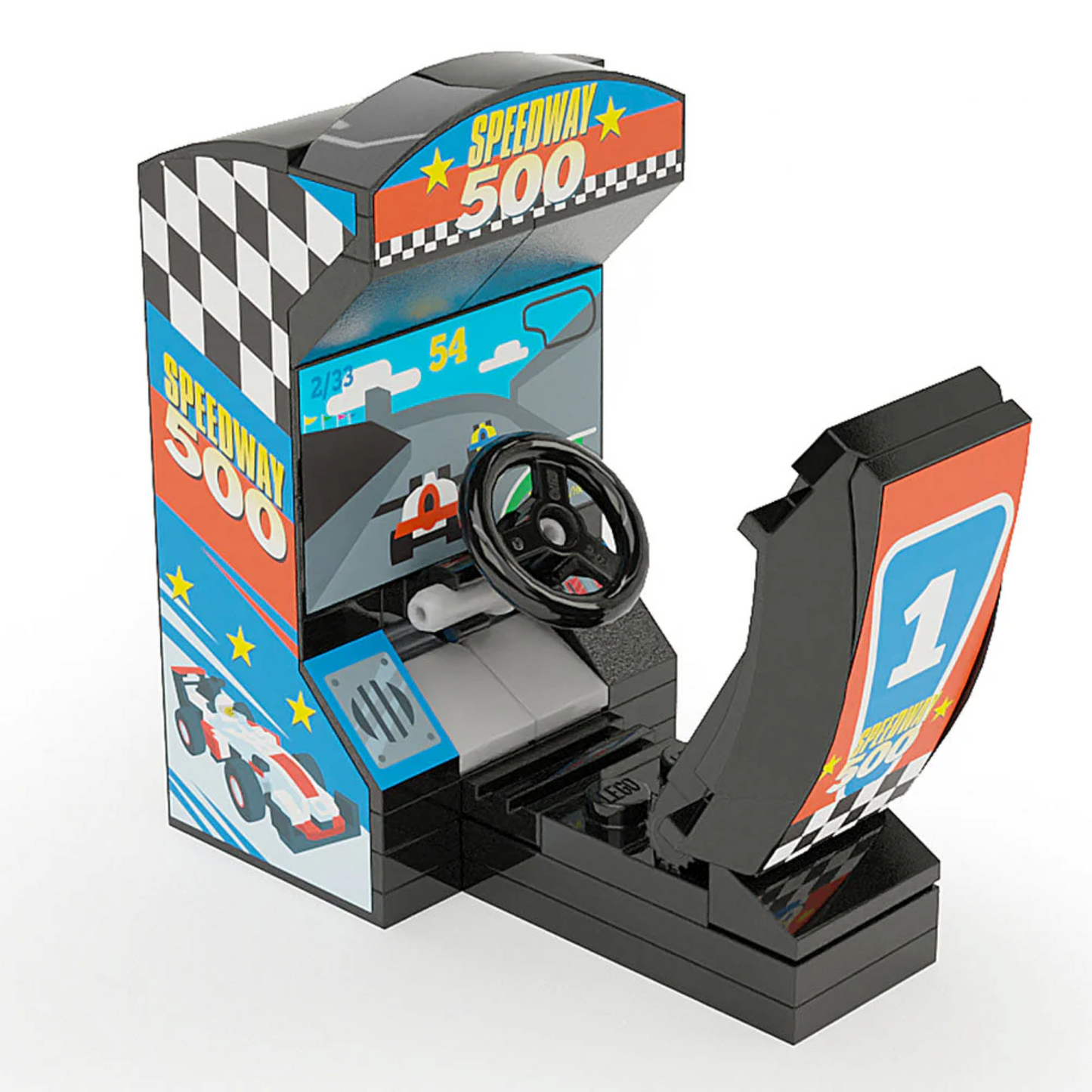 B3 Speedway 500 - Custom Arcade Racing Game made with LEGO bricks