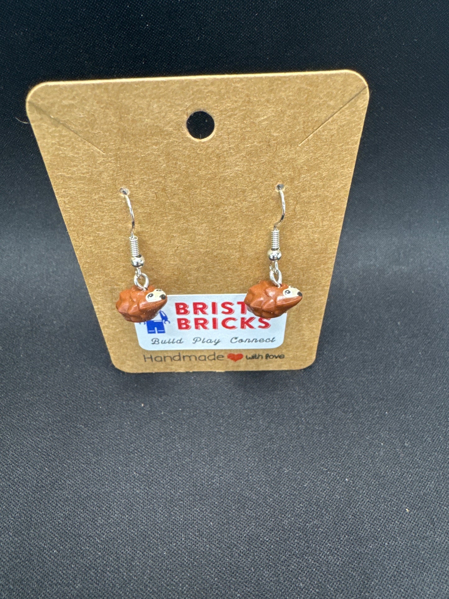 A185 - Hedgehog Earrings