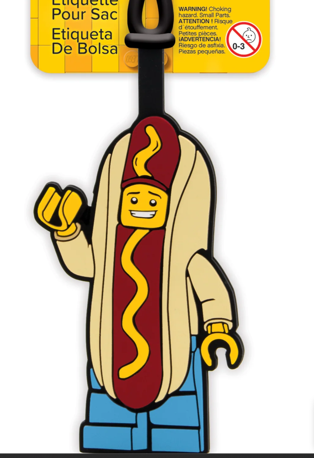 52615 - Silicone Bag Tag - Hot Dog Man