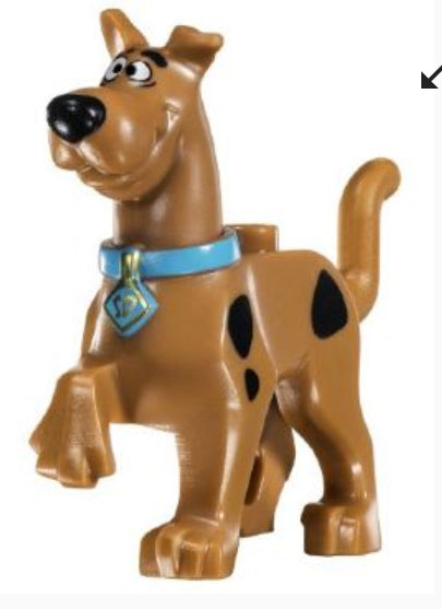 Dog, Great Dane Scooby-Doo Walking with Medium Azure Collar Pattern