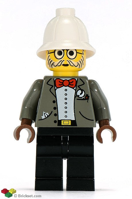 adv033 - Dr. Kilroy / Dr. Charles Lightning - Dark Gray Open Jacket, Black Legs, White Pith Helmet