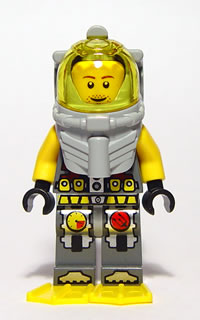 atl018 - Atlantis Diver 4 - Lance Spears - With Yellow Flippers and Trans-Yellow Visor