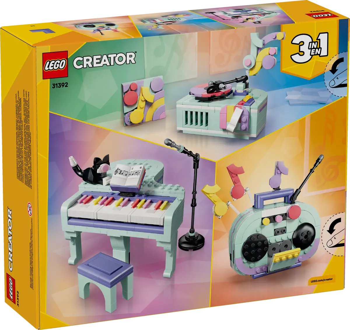 31392 - Music Decor Piano with Cat