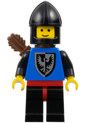 cas005 - Black Falcon - Black Legs with Red Hips, Black Chin-Guard, Quiver