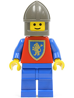 cas114 - Crusader Lion - Blue Legs, Dark Gray Chin-Guard
