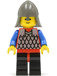 cas150 - Scale Mail - Red with Blue Arms, Black Legs with Red Hips, Dark Gray Neck-Protector