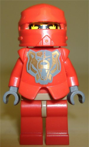 cas267a - Knights Kingdom II - Santis with Gold Pattern Armor, Dark Bluish Gray Hands
