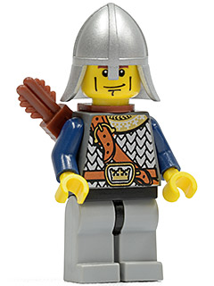 cas386 - Fantasy Era - Crown Knight Scale Mail with Chest Strap, Helmet with Neck Protector, Vertical Cheek Lines