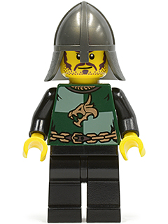 cas461 - Kingdoms - Dragon Knight Quarters, Helmet with Neck Protector, Moustache and Stubble
