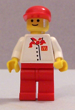 chef015s - Chef - White Torso with 4 Buttons and McDonald's Logo (Sticker), Red Legs, Red Cap