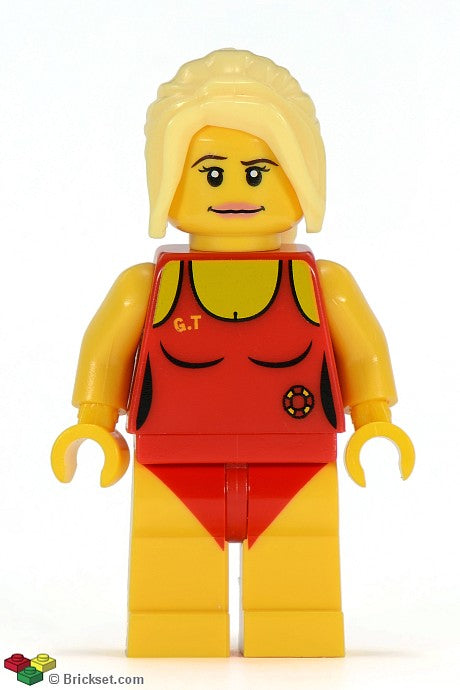 col024 - Lifeguard, Series 2 (Minifigure Only without Stand and Accessories)
