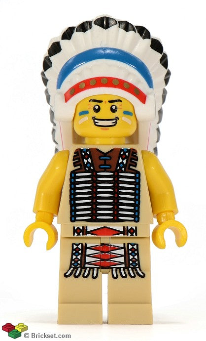 col034 - Tribal Chief, Series 3 (Minifigure Only without Stand and Accessories)