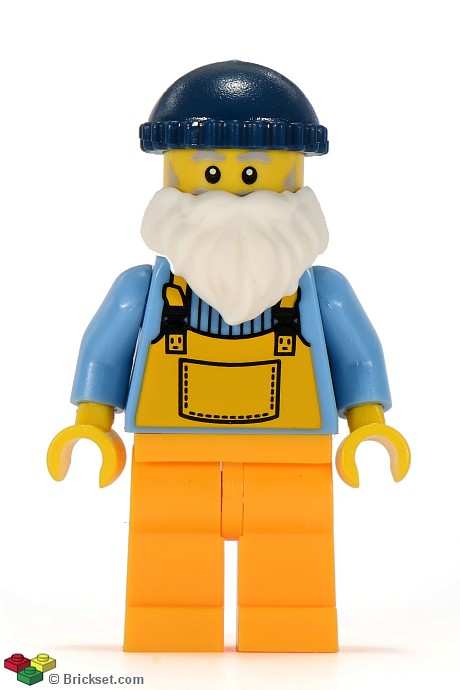 col037 - Fisherman, Series 3 (Minifigure Only without Stand and Accessories)