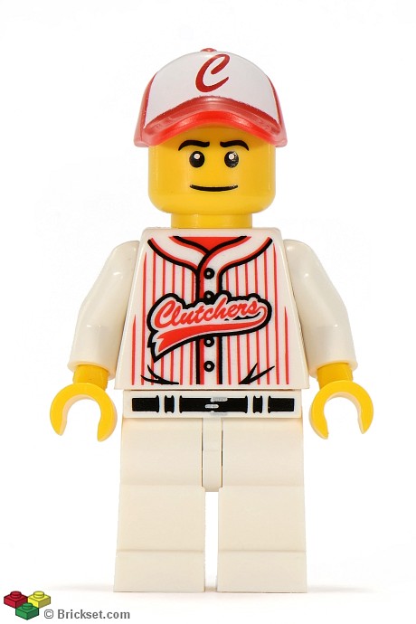 col047 - Baseball Player, Series 3 (Minifigure Only without Stand and Accessories)