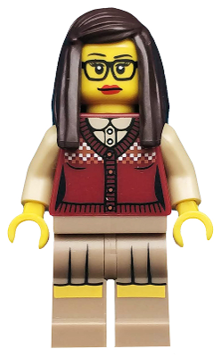 col145 - Librarian, Series 10 (Minifigure Only without Stand and Accessories)