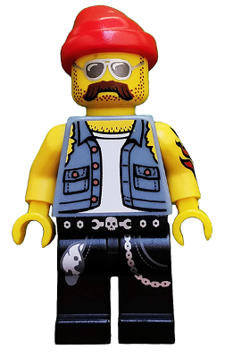 col160 - Motorcycle Mechanic, Series 10 (Minifigure Only without Stand and Accessories)