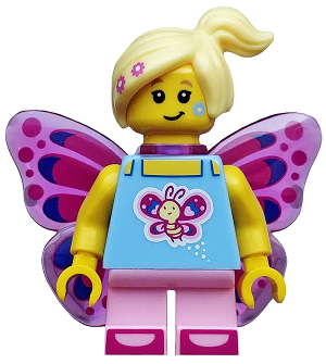 col292 - Butterfly Girl, Series 17 (Minifigure Only without Stand and Accessories)