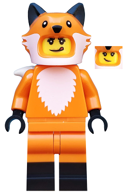 col355 - Fox Costume Girl, Series 19 (Minifigure Only without Stand and Accessories)