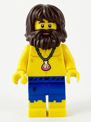 col376 - Shipwreck Survivor, Series 21 (Minifigure Only without Stand and Accessories)