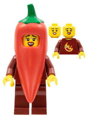 col387 - Chili Costume Fan, Series 22 (Minifigure Only without Stand and Accessories)