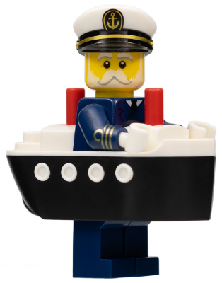 col407 - Ferry Captain, Series 23 (Minifigure Only without Stand and Accessories)