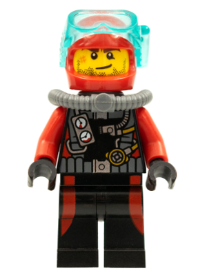 cty0599 - Scuba Diver, Male without Flippers
