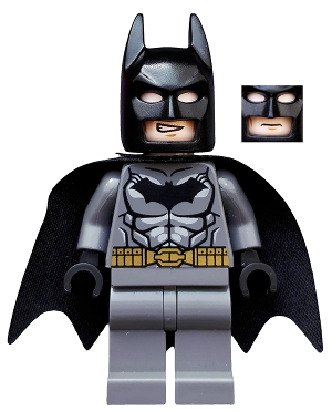 dim002 - Dark Bluish Gray Suit, Gold Belt, Black Hands, Starched Cape