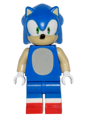 dim031 - Sonic the Hedgehog - Tan Face and Arms, Grin to Left
