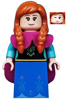 dis033 - Anna, Disney, Series 2 (Minifigure Only without Stand and Accessories)
