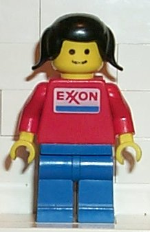 exx001 - Exxon - Blue Legs, Black Pigtails Hair