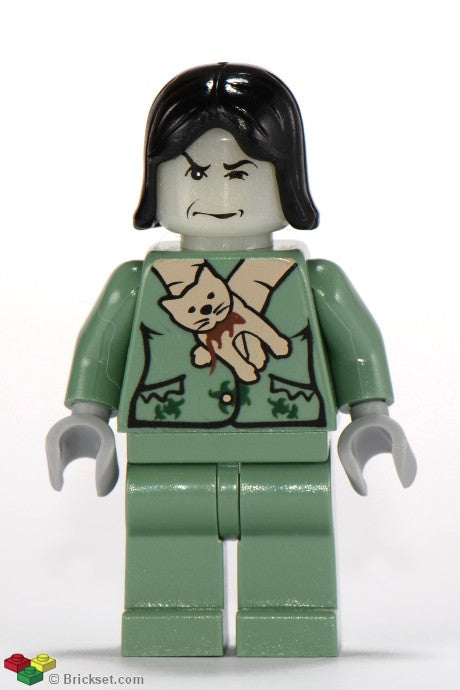 hp044 - Professor Severus Snape Boggart - Sand Green Outfit, Black Hair