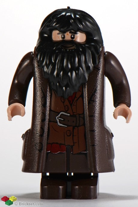 hp111 - Rubeus Hagrid - Dark Brown Topcoat with Buttons (Light Nougat Version with Movable Hands)