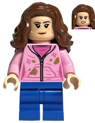 hp327 - Hermione Granger - Bright Pink Jacket with Stains, Closed / Determined Mouth