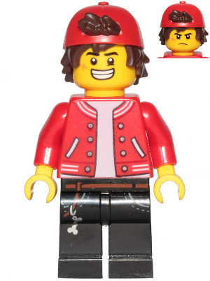 hs067 - Jack Davids - Red Jacket with Backwards Cap (Large Smile / Grumpy)