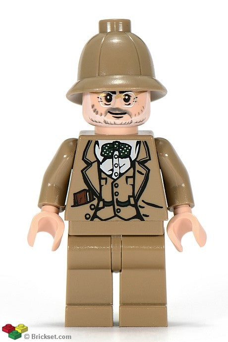 iaj030 - Professor Henry Jones Sr. - Dark Tan Pith Helmet, Diary in Pocket