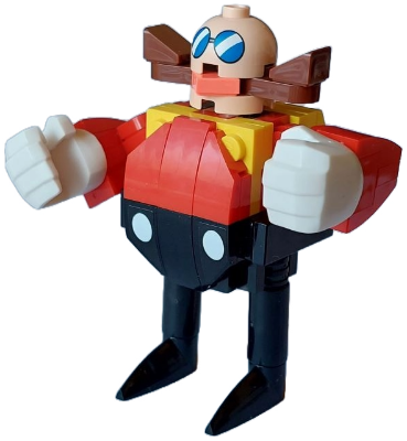 idea164s - Dr. Eggman (Doctor Ivo Robotnik) with Stickers - Brick Built