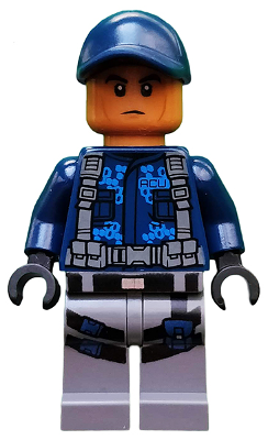 jw001 - ACU Trooper - Male, Dark Blue Cap, Medium Nougat Head