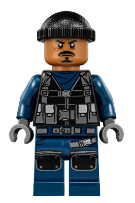 jw033 - ACU Guard - Male, Black Knit Cap, Medium Nougat Head
