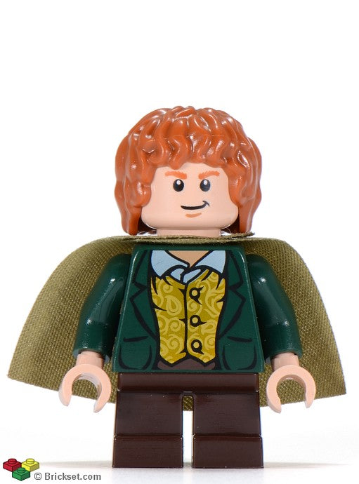 lor016 - Meriadoc Brandybuck (Merry) - Dark Green Jacket, Dark Orange Hair