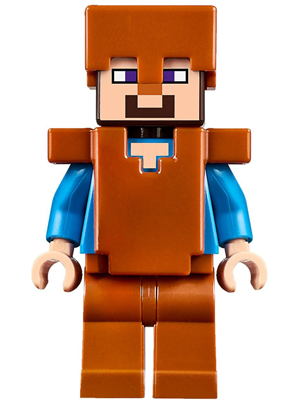 min044 - Steve (Light Nougat) - Dark Orange Legs, Helmet and Armor