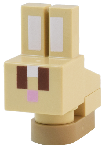 minebunny05 - Minecraft Bunny / Rabbit Baby, Tan Body - Brick Built